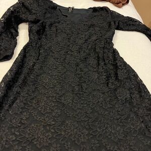 Cóctel black dress size XL in lace